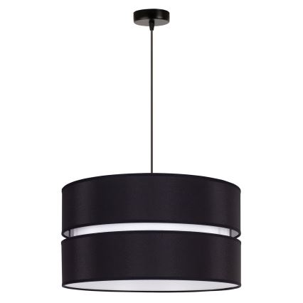 Duolla - Kattokruunu johdossa DUO 1xE27/15W/230V halkaisija 40 cm musta/valkoinen