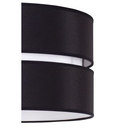 Duolla - Kattokruunu johdossa DUO 1xE27/15W/230V halkaisija 40 cm musta/valkoinen