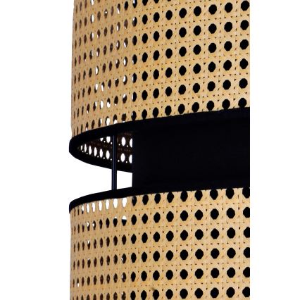 Duolla - Kattokruunu johdossa DUO 1xE27/15W/230V halkaisija 40 cm rottinki/musta