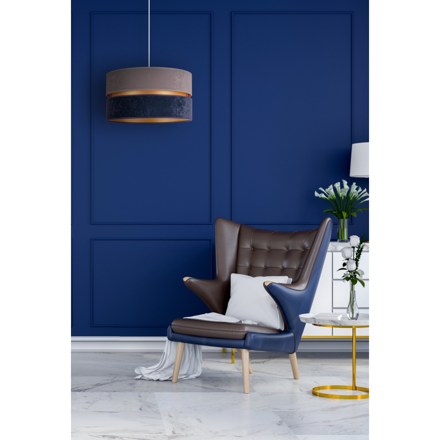 Duolla - Kattokruunu johdossa DUO 1xE27/15W/230V halkaisija 40 cm sininen