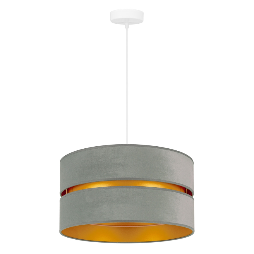 Duolla - Kattokruunu johdossa DUO 1xE27/15W/230V halkaisija 40 cm vaaleanvihreä/kulta