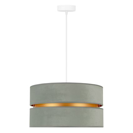 Duolla - Kattokruunu johdossa DUO 1xE27/15W/230V halkaisija 40 cm vaaleanvihreä/kulta