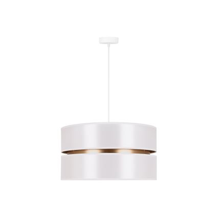 Duolla - Kattokruunu johdossa DUO 1xE27/15W/230V halkaisija 40 cm valkoinen/kulta