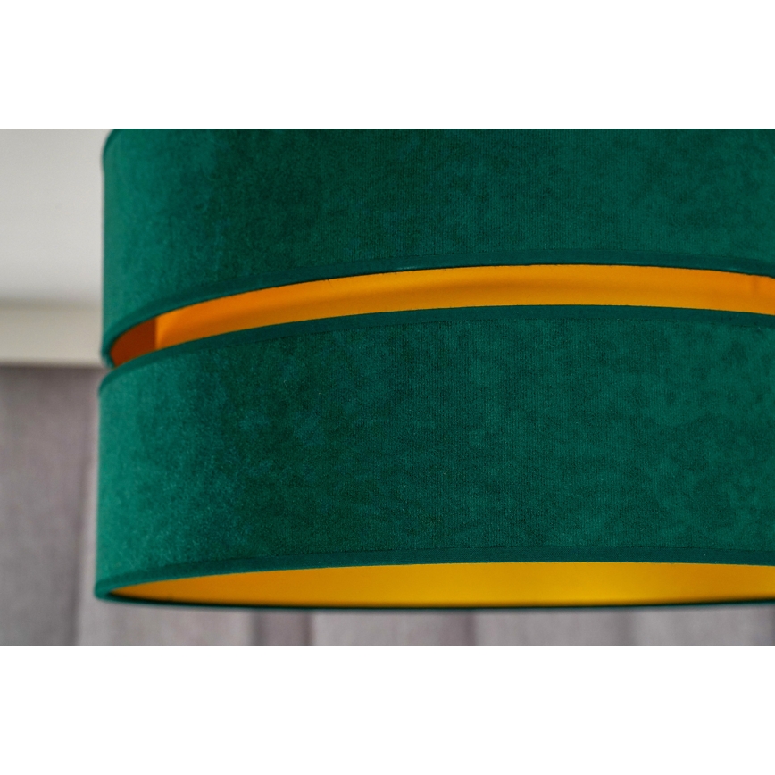 Duolla - Kattokruunu johdossa DUO 1xE27/15W/230V halkaisija 40 cm vihreä/kulta