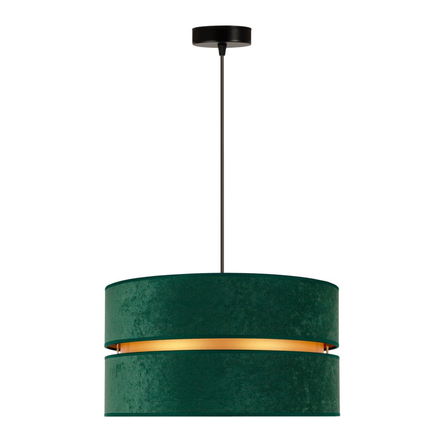 Duolla - Kattokruunu johdossa DUO 1xE27/15W/230V halkaisija 40 cm vihreä/kulta