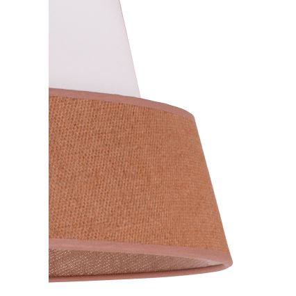 Duolla - Kattokruunu johdossa GALAXY 1xE27/15W/230V halkaisija 50 cm ruskea/valkoinen