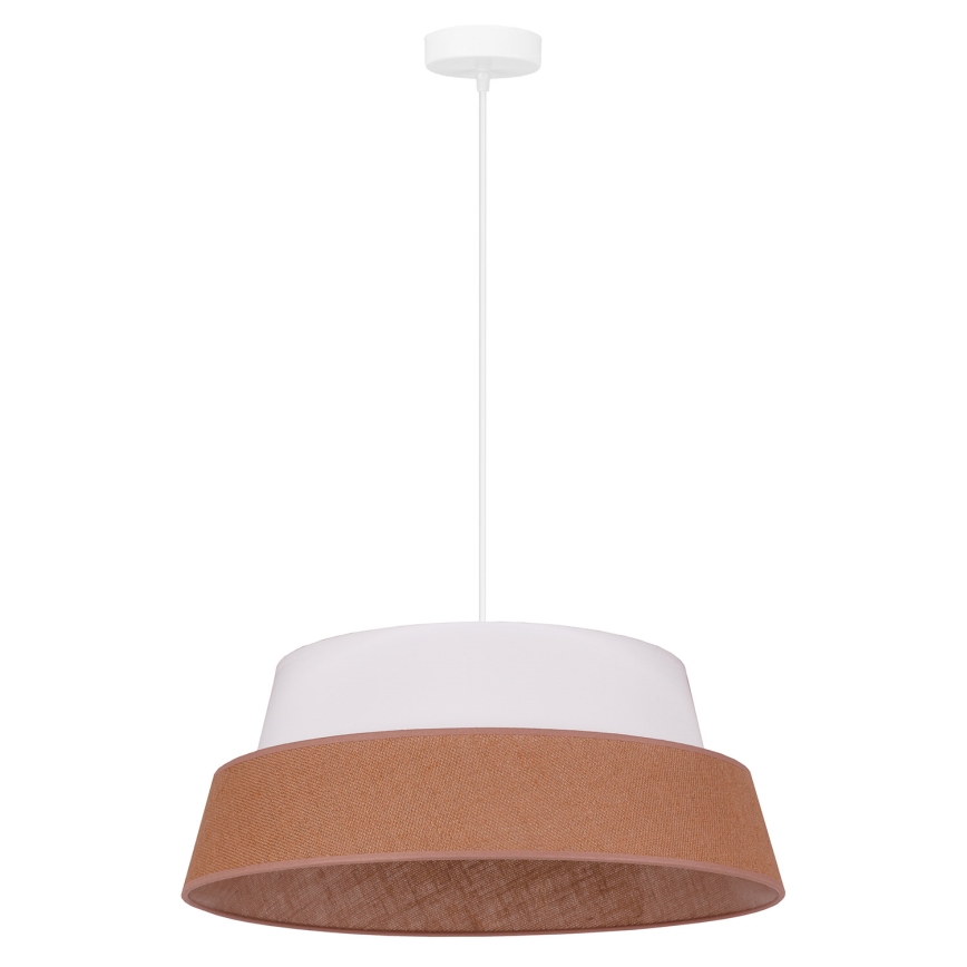 Duolla - Kattokruunu johdossa GALAXY 1xE27/15W/230V halkaisija 50 cm ruskea/valkoinen