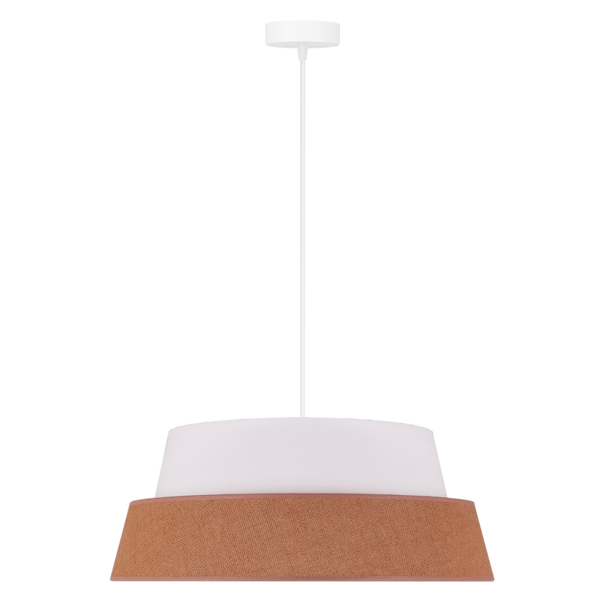 Duolla - Kattokruunu johdossa GALAXY 1xE27/15W/230V halkaisija 50 cm ruskea/valkoinen