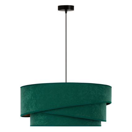 Duolla - Kattokruunu johdossa KOBO 1xE27/15W/230V halkaisija 45 cm vihreä/kulta