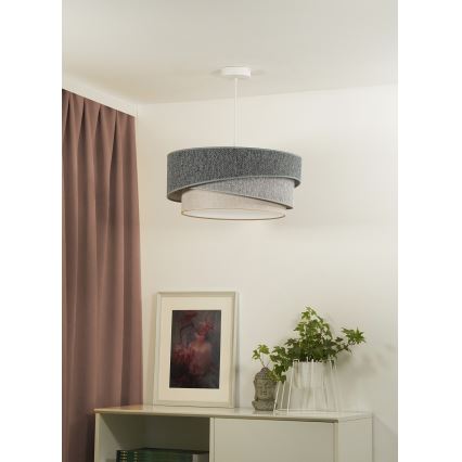 Duolla - Kattokruunu johdossa KOBO ECO RECYCLING 1xE27/15W/230V halkaisija 45 cm vihreä/harmaa/kerma