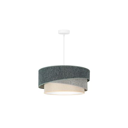 Duolla - Kattokruunu johdossa KOBO ECO RECYCLING 1xE27/15W/230V halkaisija 45 cm vihreä/harmaa/kerma