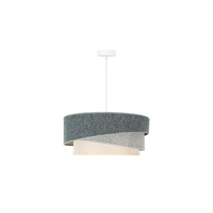 Duolla - Kattokruunu johdossa KOBO ECO RECYCLING 1xE27/15W/230V halkaisija 45 cm vihreä/harmaa/kerma