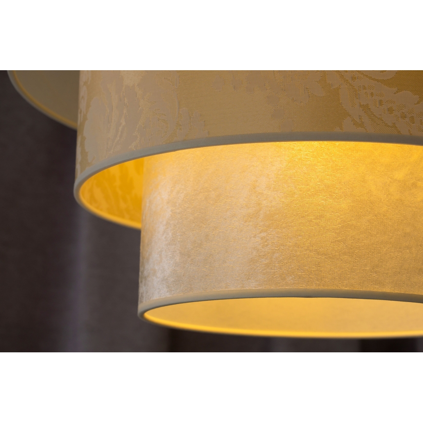 Duolla - Kattokruunu johdossa LUNETA 1xE27/40W/230V halkaisija 45 cm kerma