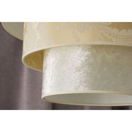 Duolla - Kattokruunu johdossa LUNETA 1xE27/40W/230V halkaisija 45 cm kerma