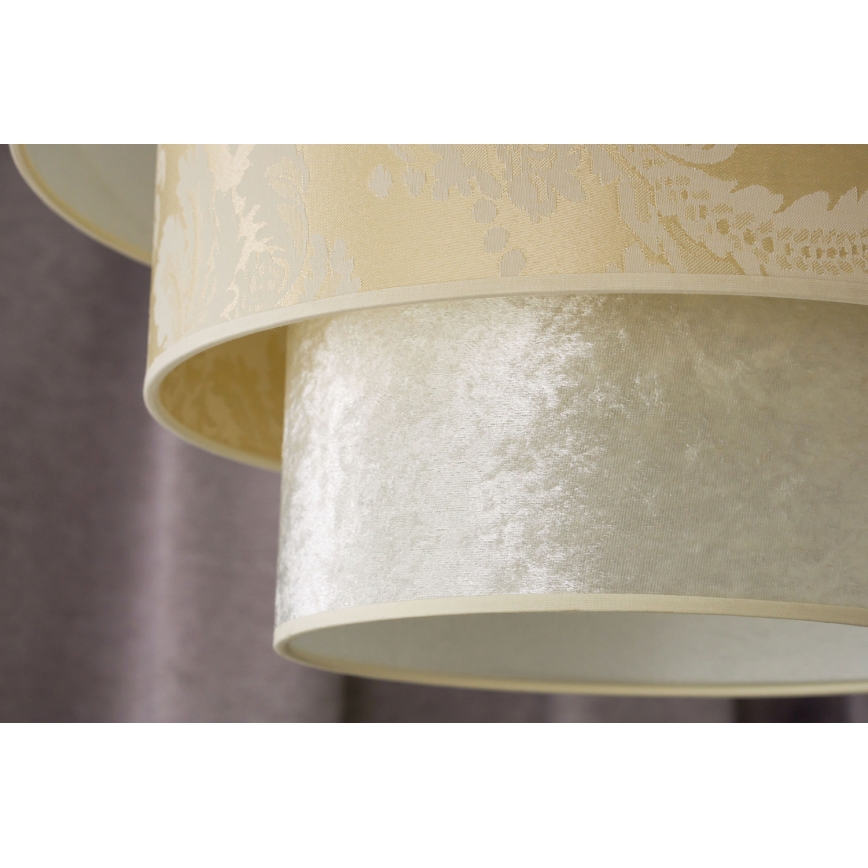 Duolla - Kattokruunu johdossa LUNETA 1xE27/40W/230V halkaisija 45 cm kerma