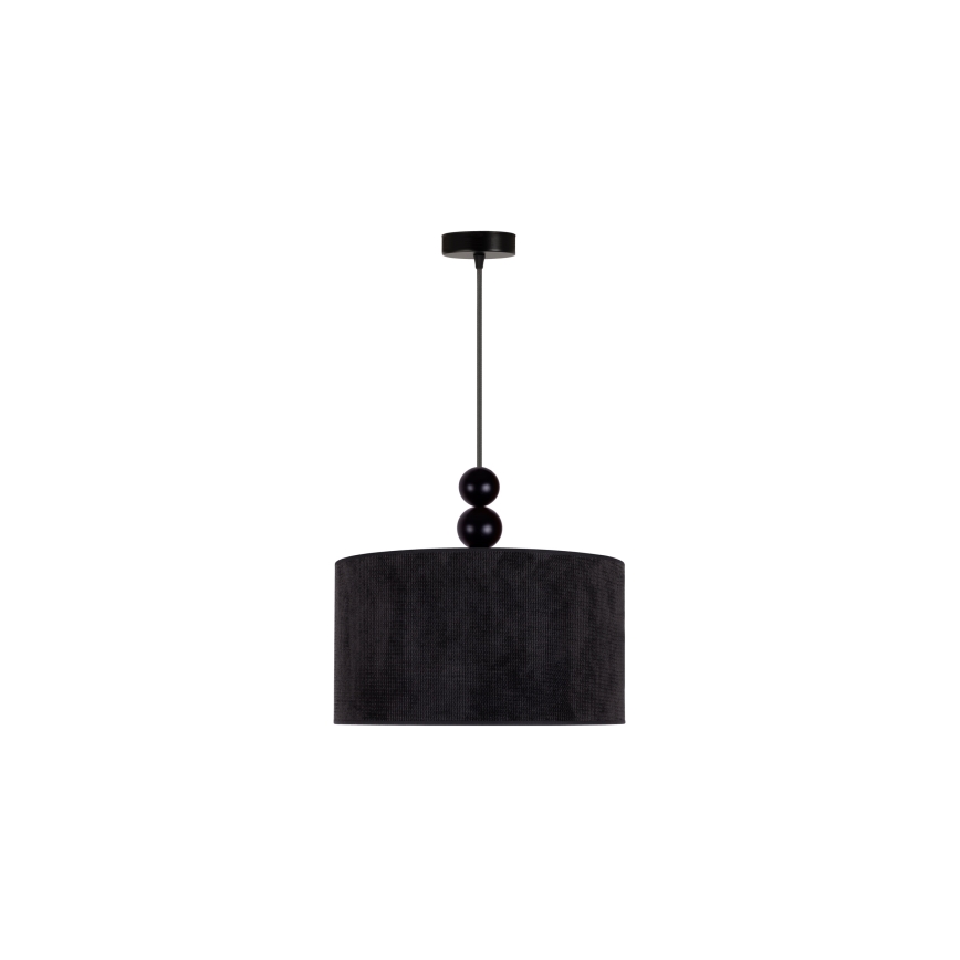 Duolla - Kattokruunu johdossa LYON 1xE27/15W/230V halkaisija 40 cm musta