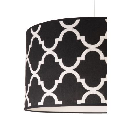 Duolla - Kattokruunu johdossa MAROKO 1xE27/40W/230V halkaisija 45 cm musta/valkoinen