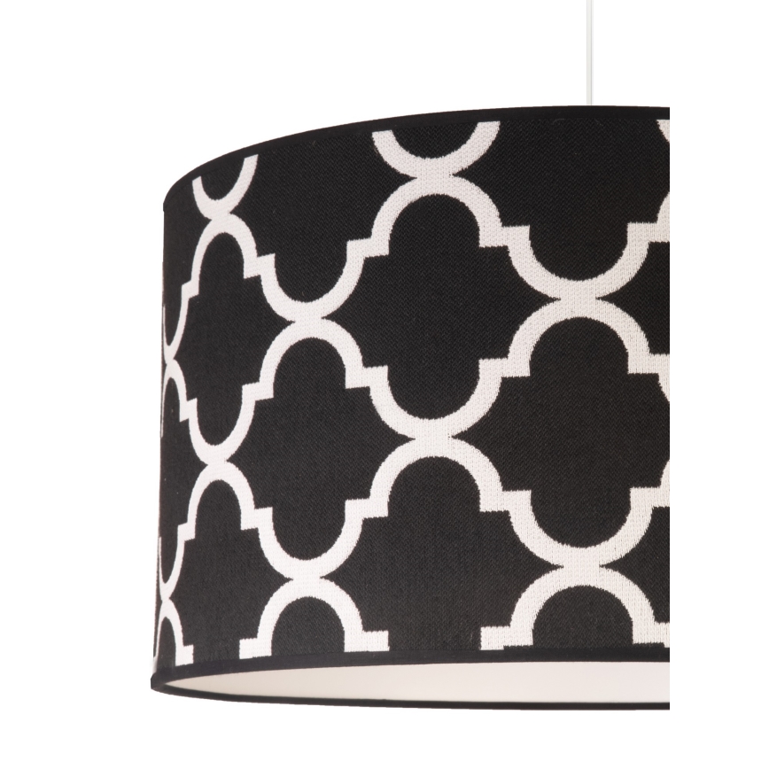 Duolla - Kattokruunu johdossa MAROKO 1xE27/40W/230V halkaisija 45 cm musta/valkoinen