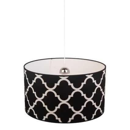 Duolla - Kattokruunu johdossa MAROKO 1xE27/40W/230V halkaisija 45 cm musta/valkoinen