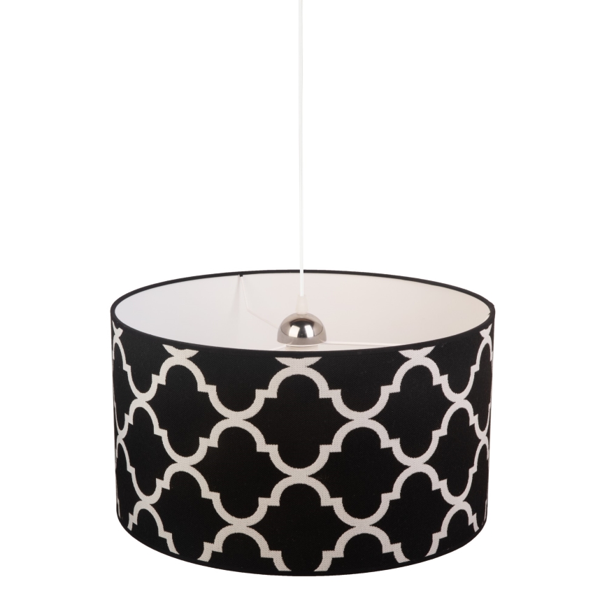 Duolla - Kattokruunu johdossa MAROKO 1xE27/40W/230V halkaisija 45 cm musta/valkoinen