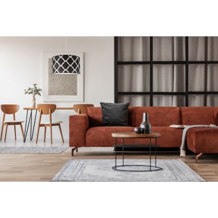 Duolla - Kattokruunu johdossa MAROKO 1xE27/40W/230V halkaisija 45 cm musta/valkoinen