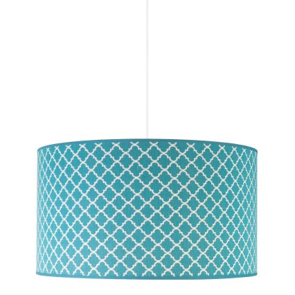 Duolla - Kattokruunu johdossa MAROKO 1xE27/40W/230V halkaisija 45 cm turkoosi/valkoinen