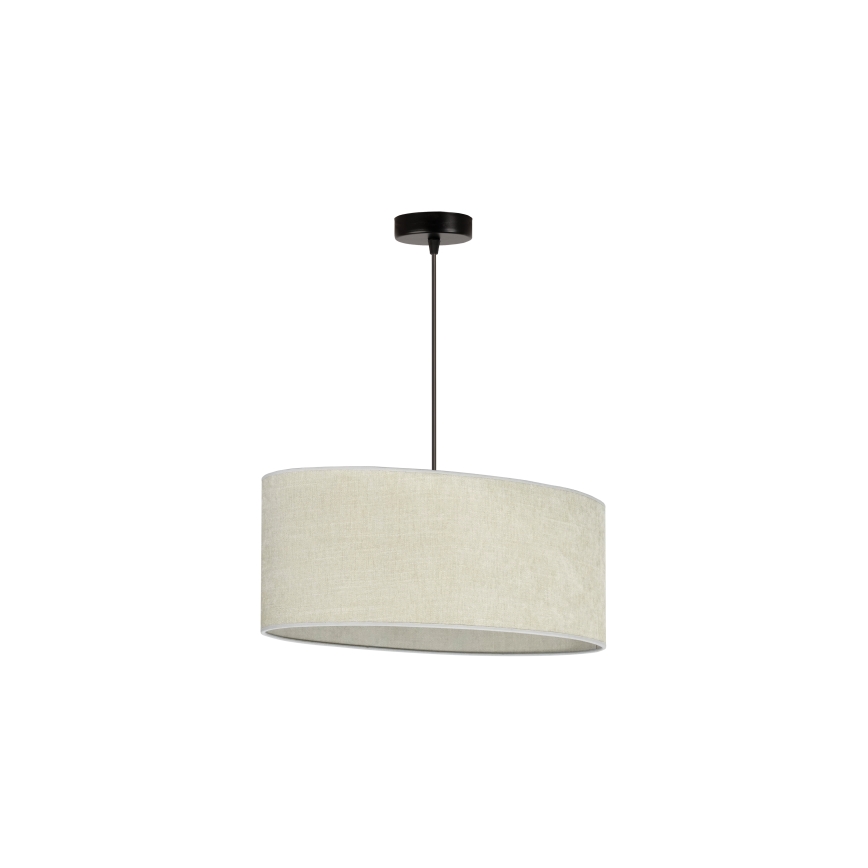 Duolla - Kattokruunu johdossa OVAL 1xE27/15W/230V harmaa