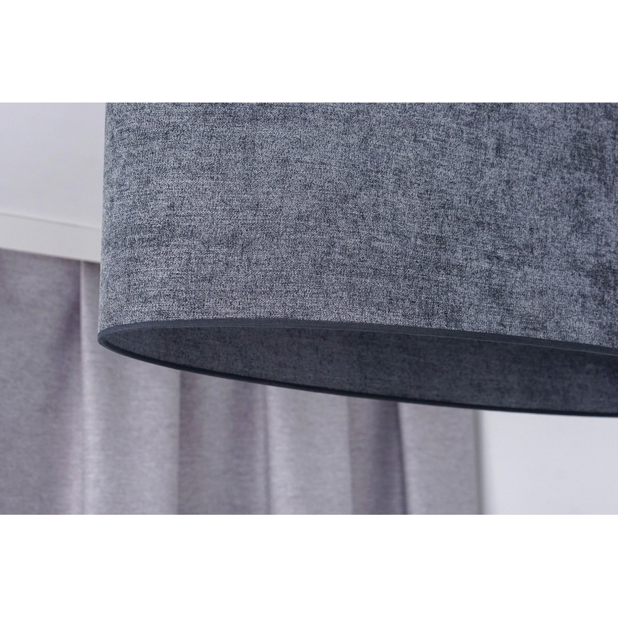 Duolla - Kattokruunu johdossa OVAL 1xE27/15W/230V harmaa