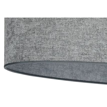 Duolla - Kattokruunu johdossa OVAL 1xE27/15W/230V harmaa