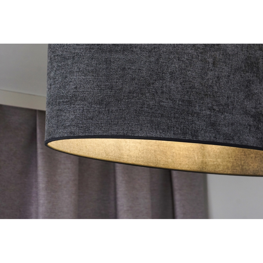 Duolla - Kattokruunu johdossa OVAL 2xE27/15W/230V harmaa