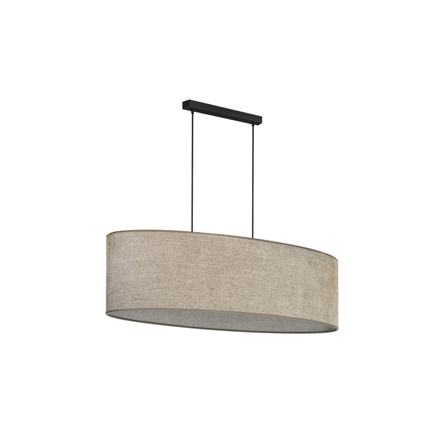 Duolla - Kattokruunu johdossa OVAL 2xE27/15W/230V ruskea