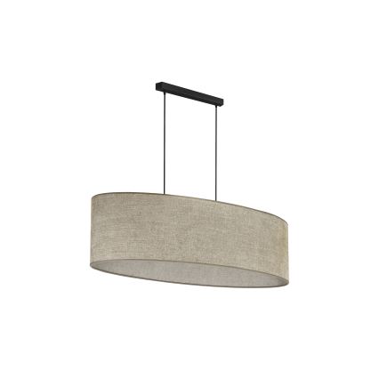 Duolla - Kattokruunu johdossa OVAL 2xE27/15W/230V ruskea