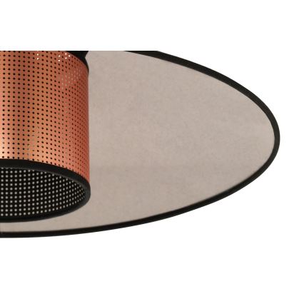 Duolla - Kattokruunu johdossa RIO SHINY 1xE27/15W/230V halkaisija 45 cm musta/kupari