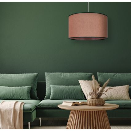 Duolla - Kattokruunu johdossa ROLLER 1xE27/15W/230V halkaisija 40 cm ruskea/musta