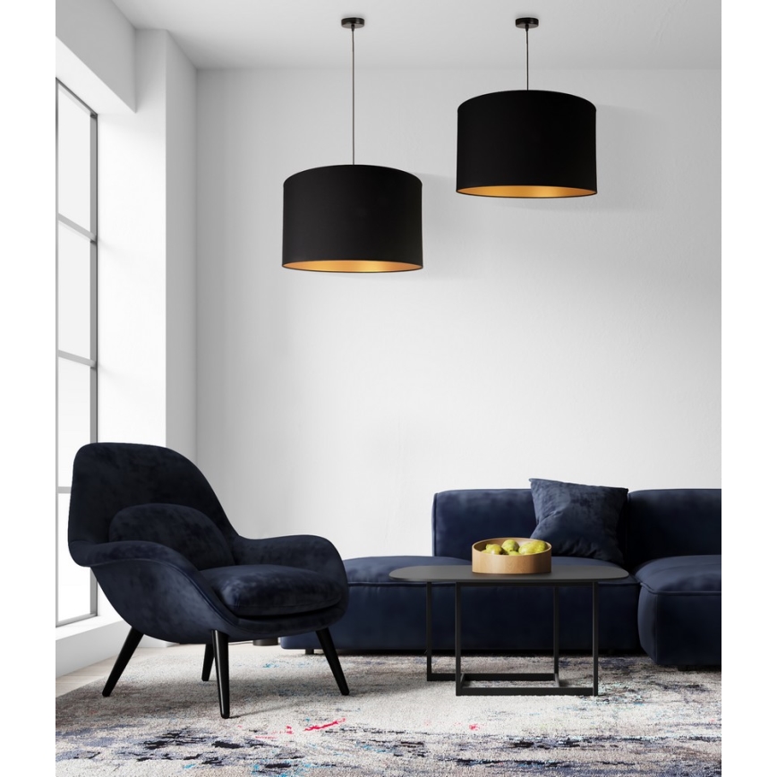 Duolla - Kattokruunu johdossa ROLLER 1xE27/40W/230V halkaisija 45 cm musta