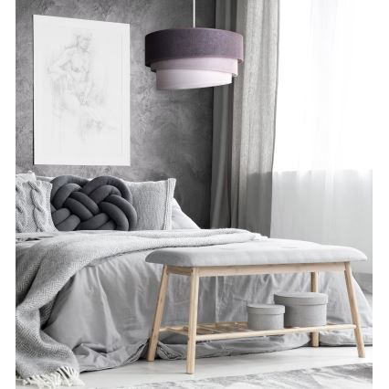 Duolla - Kattokruunu johdossa TRIO 1xE27/15W/230V halkaisija 45 cm antrasiitti/harmaa/valkoinen