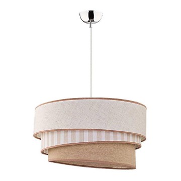 Duolla - Kattokruunu johdossa TRIO 1xE27/40W/230V halkaisija 45 cm beige/ruskea