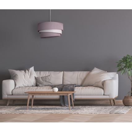 Duolla - Kattokruunu johdossa TRIO 1xE27/40W/230V halkaisija 45 cm harmaa/valkoinen