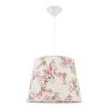 Duolla - Kattokruunu johdossa VIOLIN 1xE27/40W/230V halkaisija 38 cm ruusu