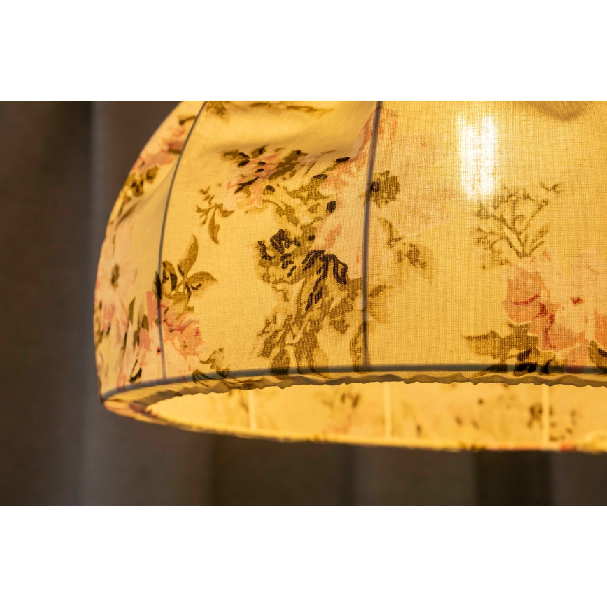 Duolla - Kattokruunu johdossa VIOLIN 1xE27/40W/230V halkaisija 38 cm ruusu