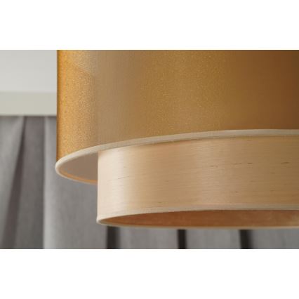 Duolla - Kattokruunu johdossa WOOD BOHO 1xE27/15W/230V halkaisija 45 cm kupari/beige