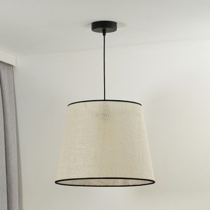 Duolla - Kattokruunu johdossa YUTE 1xE27/15W/230V halkaisija 38 cm harmaa/musta