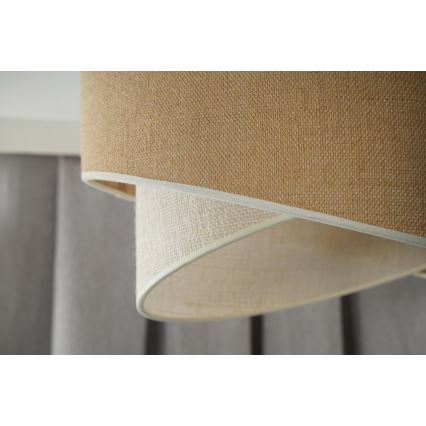 Duolla - Kattokruunu johdossa YUTE CELLO 1xE27/15W/230V halkaisija 45 cm ruskea/harmaa