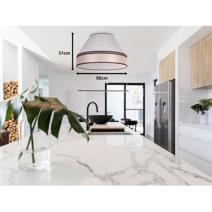 Duolla - Kattovalaisin AVIGNON 1xE27/15W/230V d. 50 cm beige