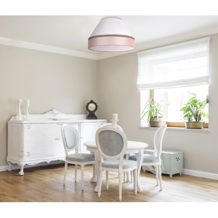 Duolla - Kattovalaisin AVIGNON 3xE27/15W/230V d. 60 cm valkoinen/beige