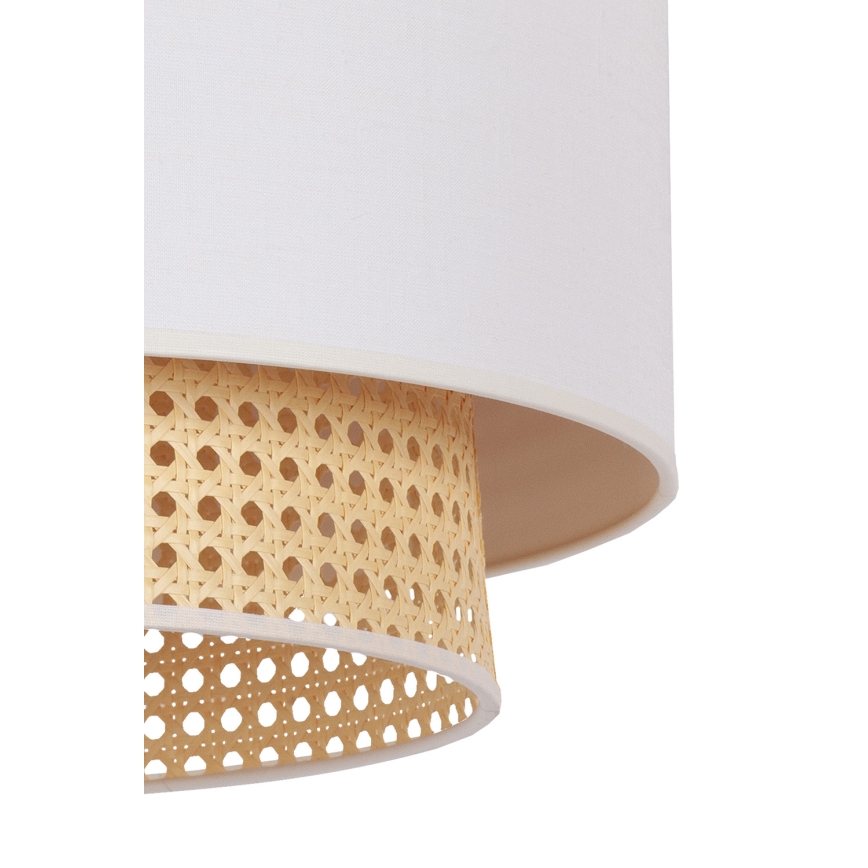 Duolla - Kattovalo BOHO 1xE27/15W/230V d. 45 cm kerma/rottinki