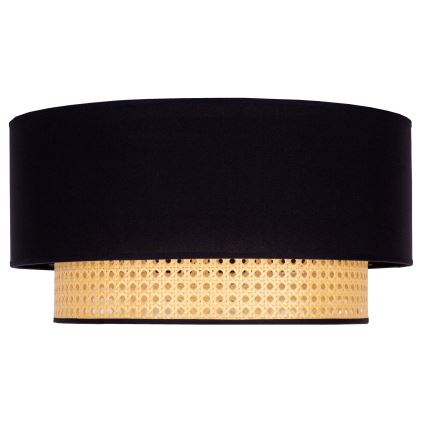 Duolla - Kattovalo BOHO 1xE27/15W/230V halkaisija 45 cm musta/rottinki