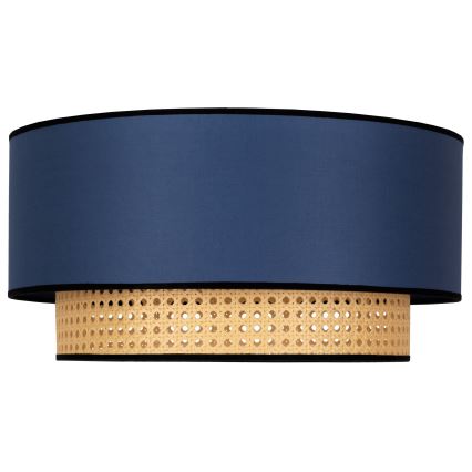 Duolla - Kattovalo BOHO 1xE27/15W/230V halkaisija 45 cm sininen/rottinki