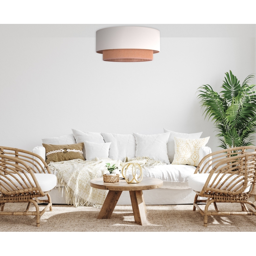 Duolla - Kattovalo BOHO 3xE27/15W/230V d. 60 cm beige/ruskea