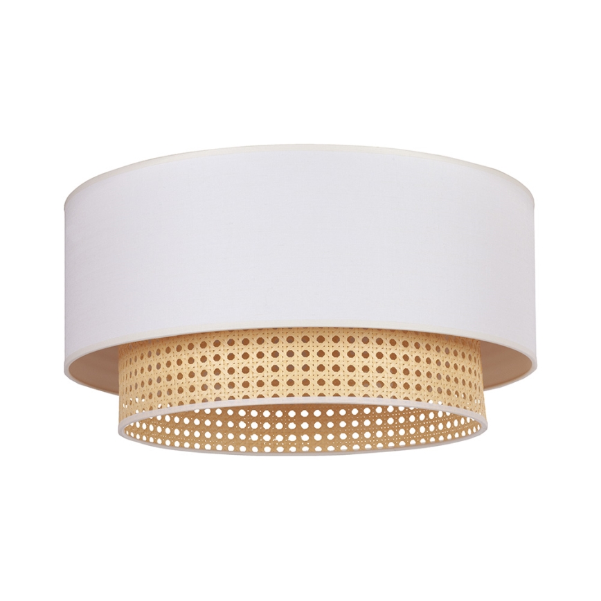 Duolla - Kattovalo BOHO 3xE27/15W/230V d. 60 cm kerma/rottinki